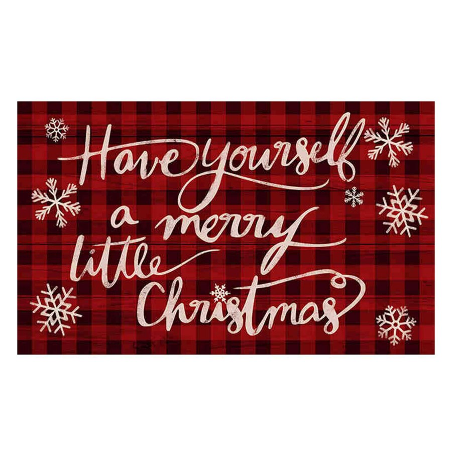 Rugs & Curtains * | Merry Little Christmas Buffalo Check Doormat, 17 27 Hot Sale