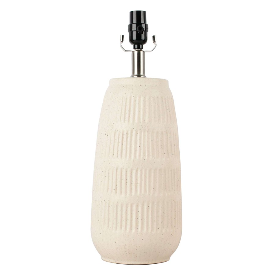 Home Accessories * | Neutral Textured Ceramic Accent Lamp, 13.5 At Reduced Price