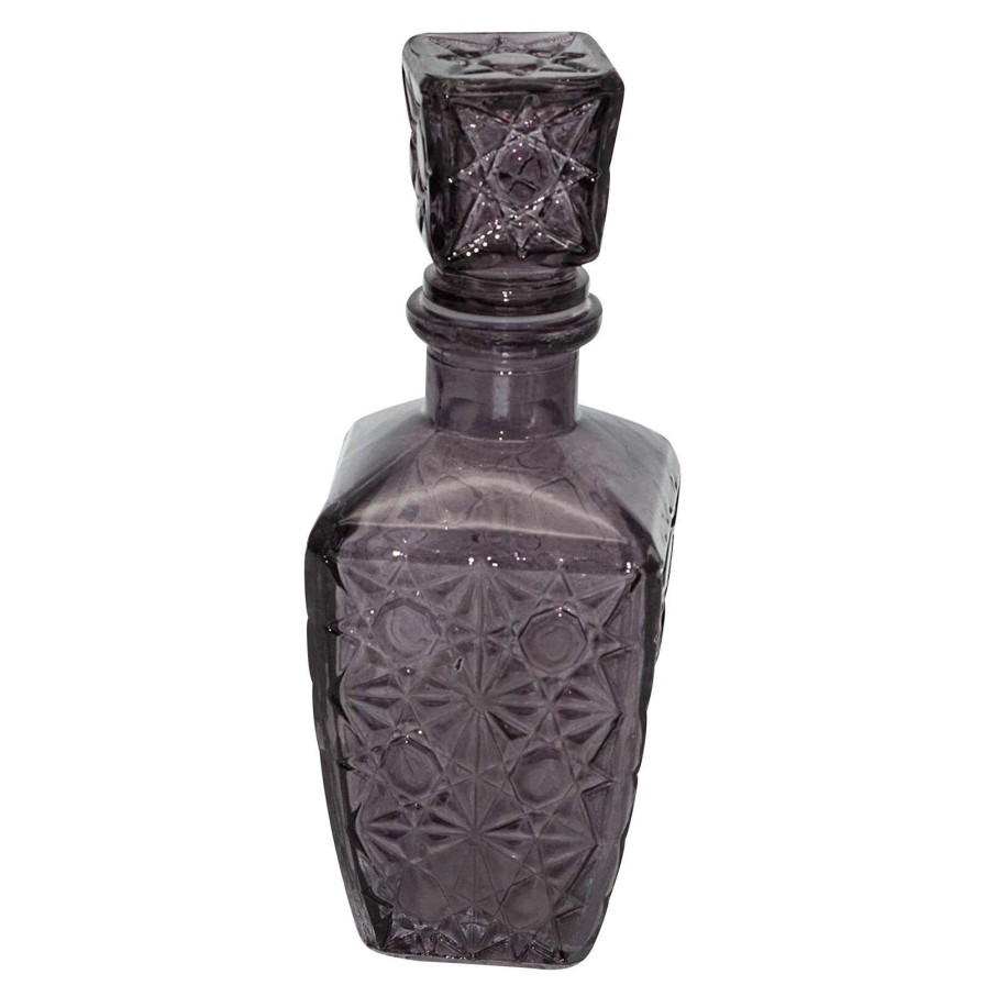 Home Accents * | Grey Glass Bottle Vase, 8 At Reduced Price