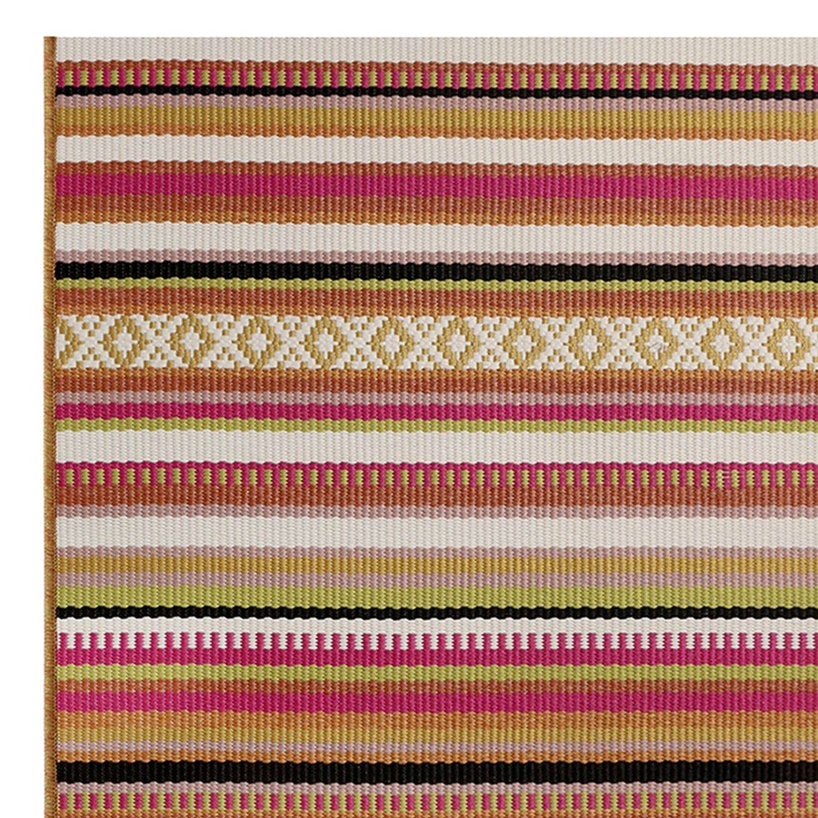 Rugs & Curtains * | (E318) Costa Multi-Colored Striped Outdoor Accent Rug, 3 5 Good Quality