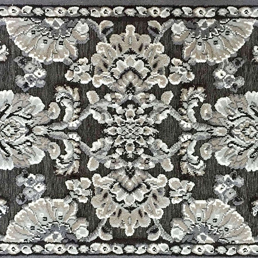 Rugs & Curtains * | Arrington Floral Damask Grey High & Low Accent Rug, 2 4 Fantastic Model