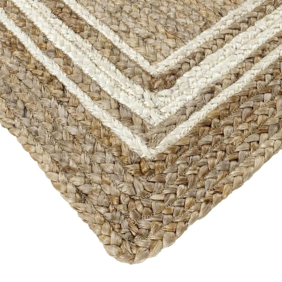 Rugs & Curtains * | Braided Border Natural & Ivory Jute Accent Rug, 27 45 Hot Sale