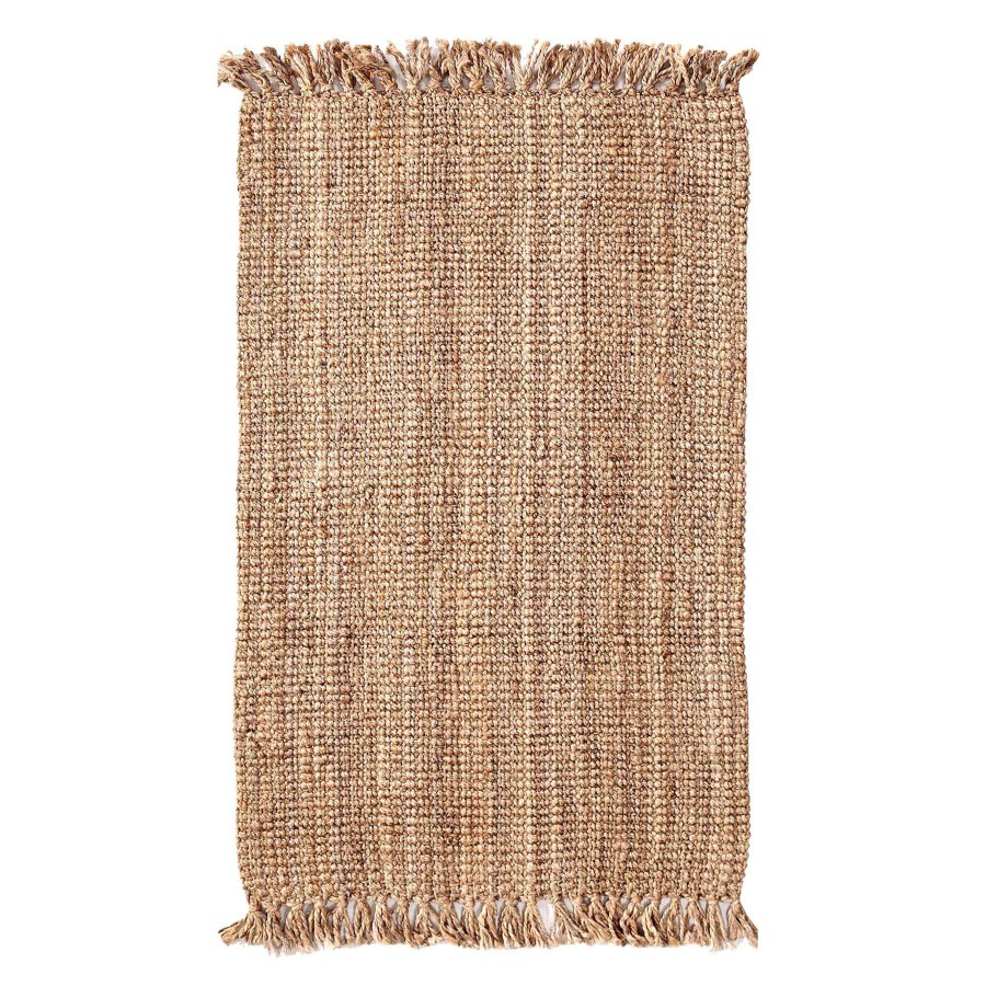 Rugs & Curtains * | (B485) Honeybloom Jute Boucle Fringe Area Rug, 5 7 Outlet Sale