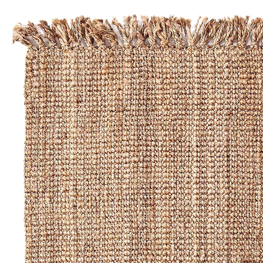 Rugs & Curtains * | (B485) Honeybloom Jute Boucle Fringe Area Rug, 5 7 Outlet Sale