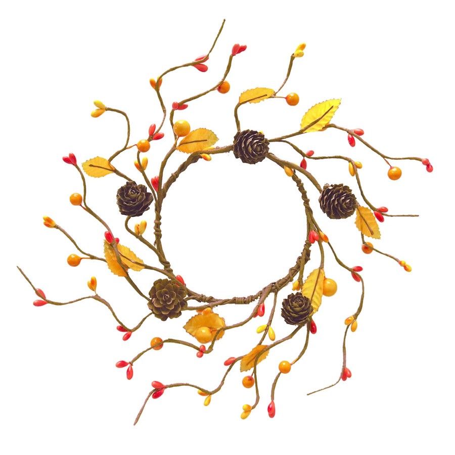 Home Accessories * | 8In Pinecone Candle Ring Org Exclusive Design