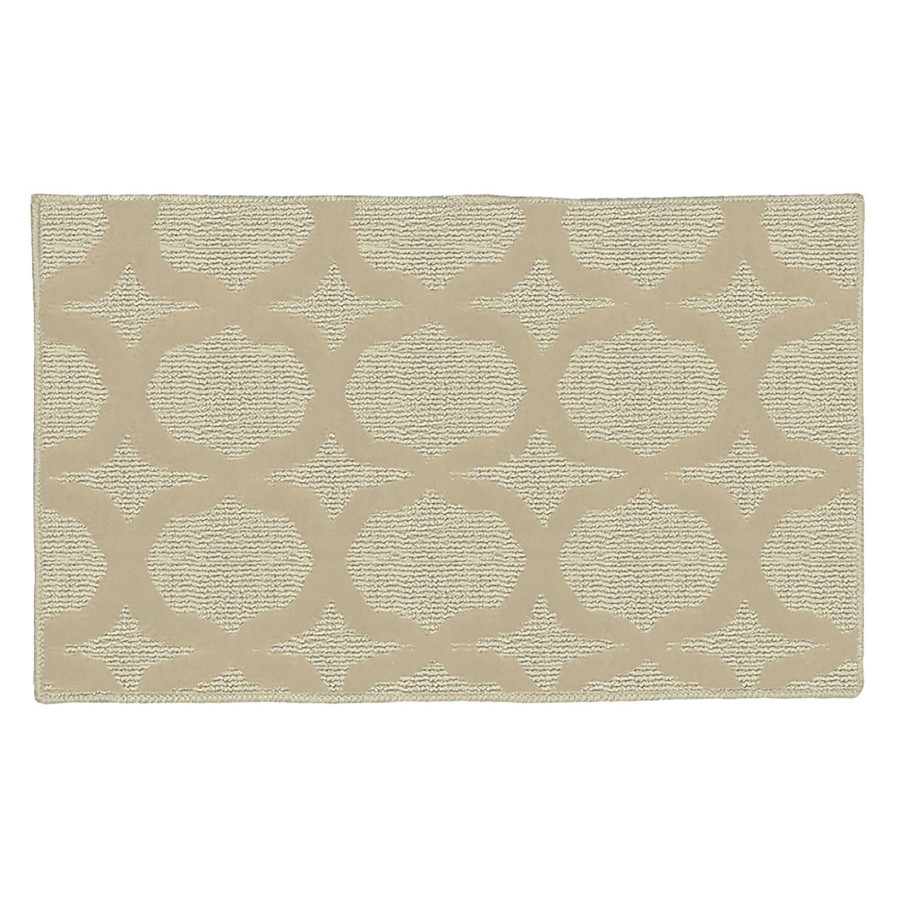 Rugs & Curtains * | Tan Quatrefoil Olefin Scatter Rug, 18 30 Quality Guarantee