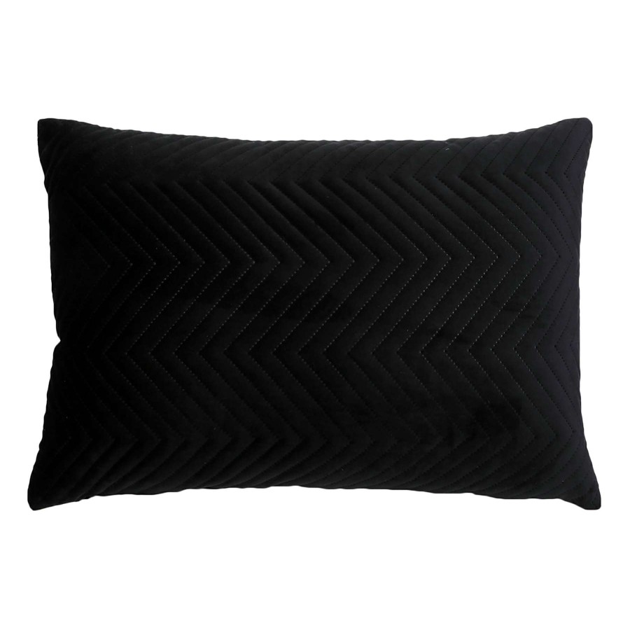 Home Accessories * | Black Ivy Quilted Velvet Throw Pillow, 14 20 New Collections