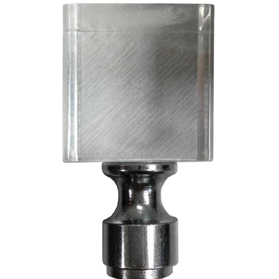 Home Accessories * | Square Chrome Acrylic Lamp Finial Discount Store