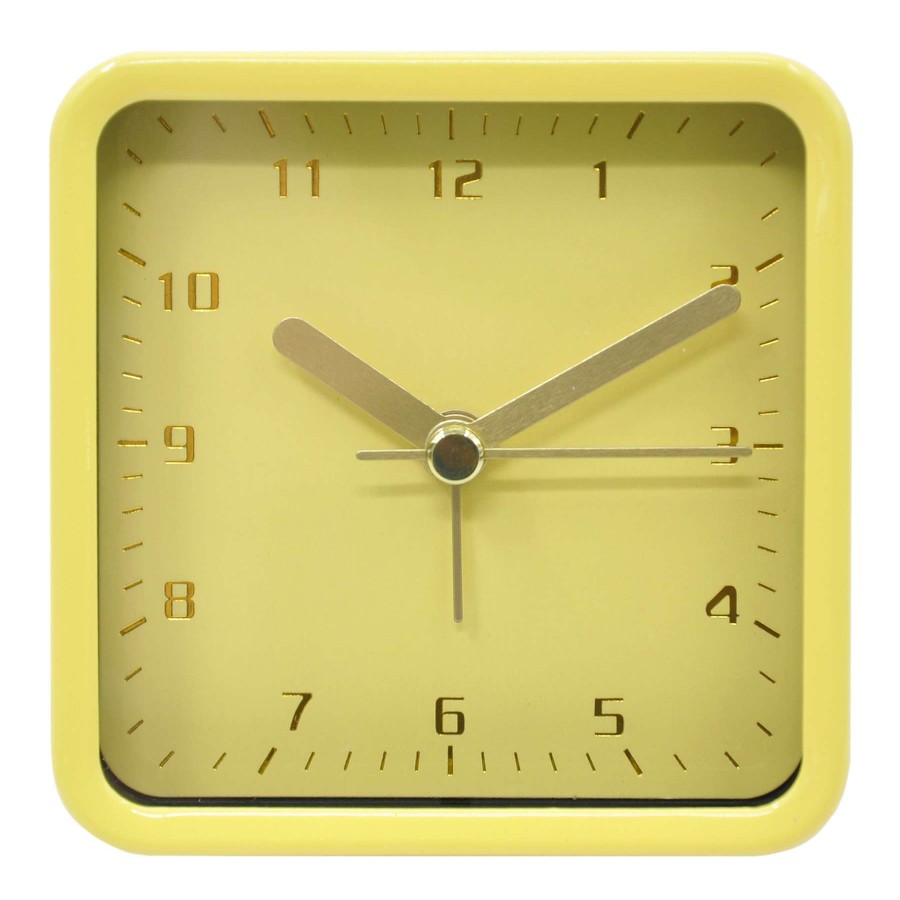 Home Accents * | Yellow Square Clock, 3 Fantastic Model