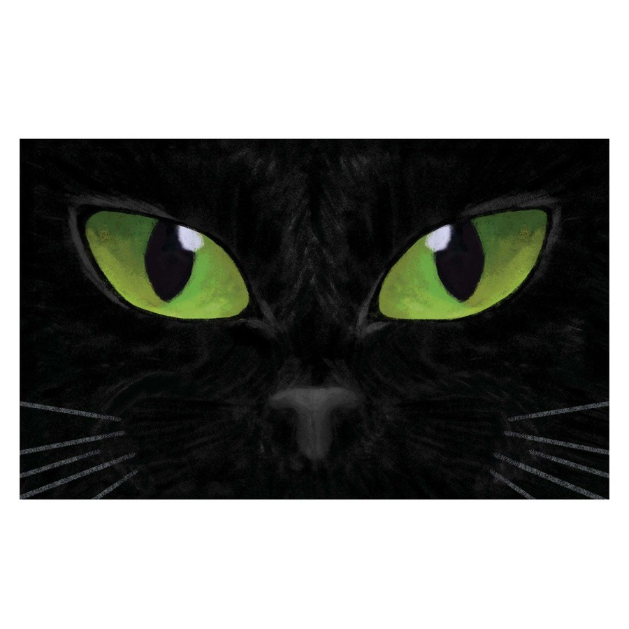 Rugs & Curtains * | Spooky Cat Face Halloween Selma Mat, 18 30 Discount