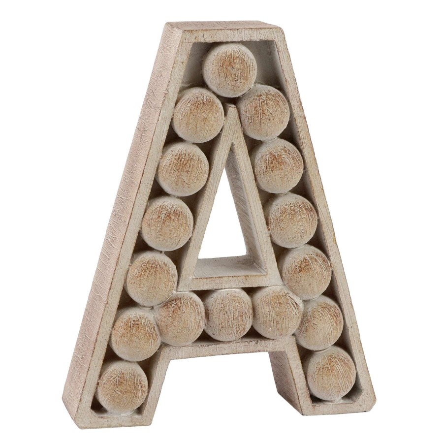 Home Accents * | 7 Brown Carved Letter, A Latest Fashion