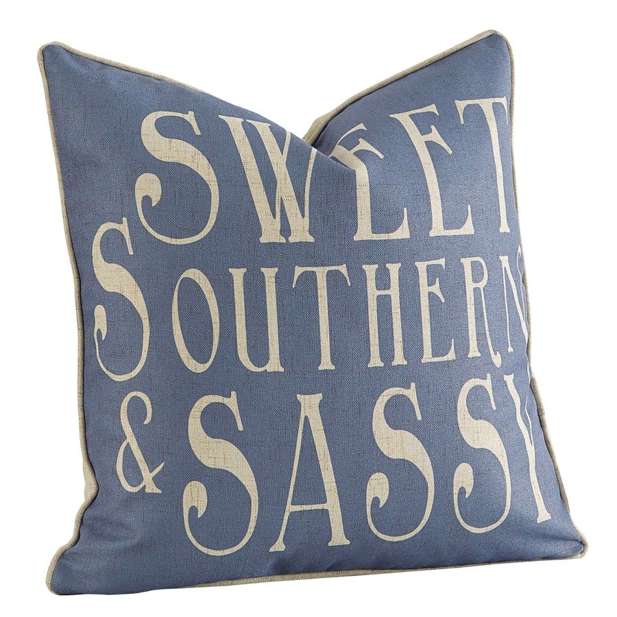 Home Accessories * | Sweet Southern Sassy Navy Throw Pillow, 20 Exclusive Design