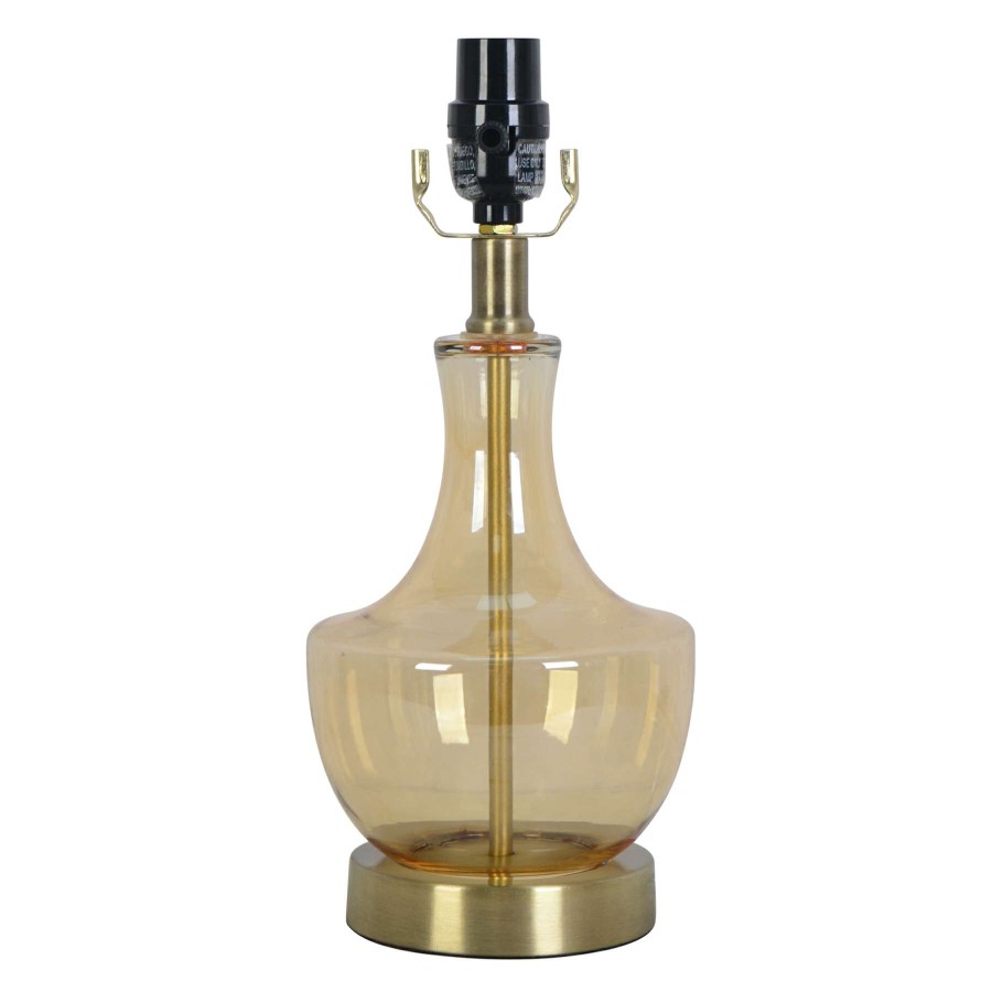 Home Accessories * | Grace Mitchell Irid Amber Glass Accent Lamp, 14 Outlet