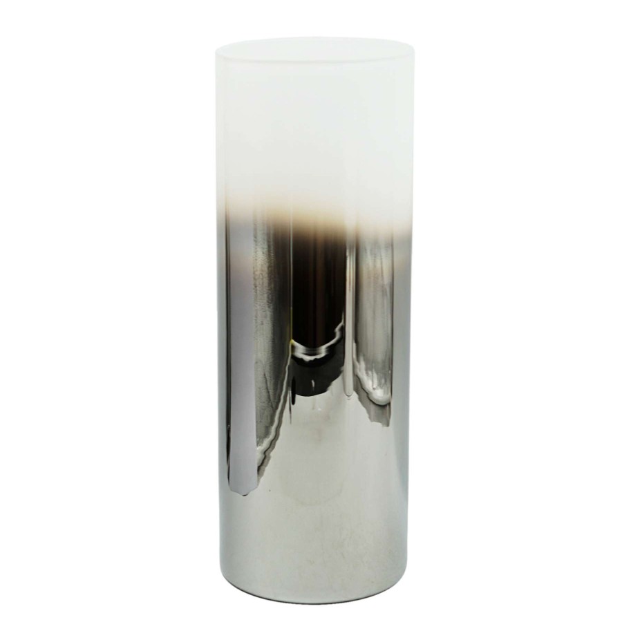 Home Accents * | Laila Ali Silver & White Ombre Pillar Glass Vase, 16 Exclusive Design