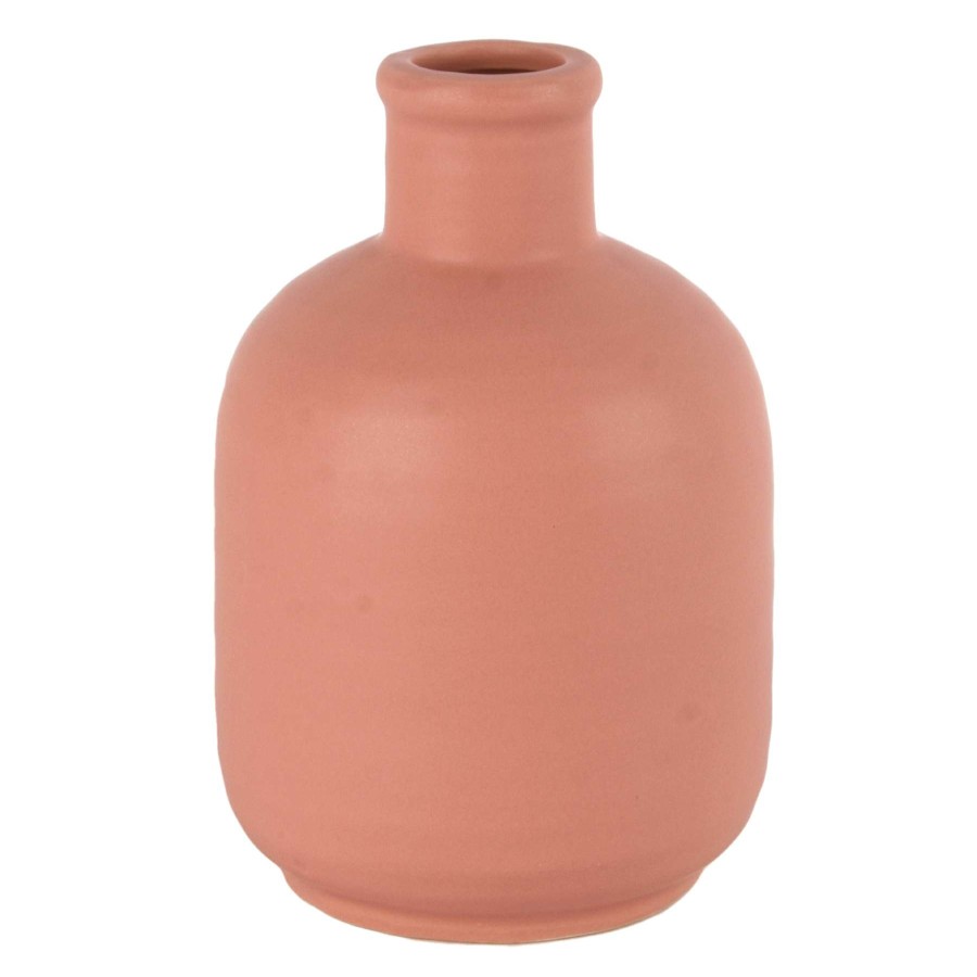 Home Accents * | Pink Ceramic Bottle Vase, 6 Delicate Design