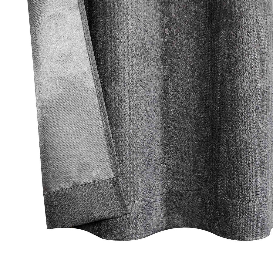 Rugs & Curtains * | Barnes Grey Textured Grommet Curtain Panel, 84 Hot Sale