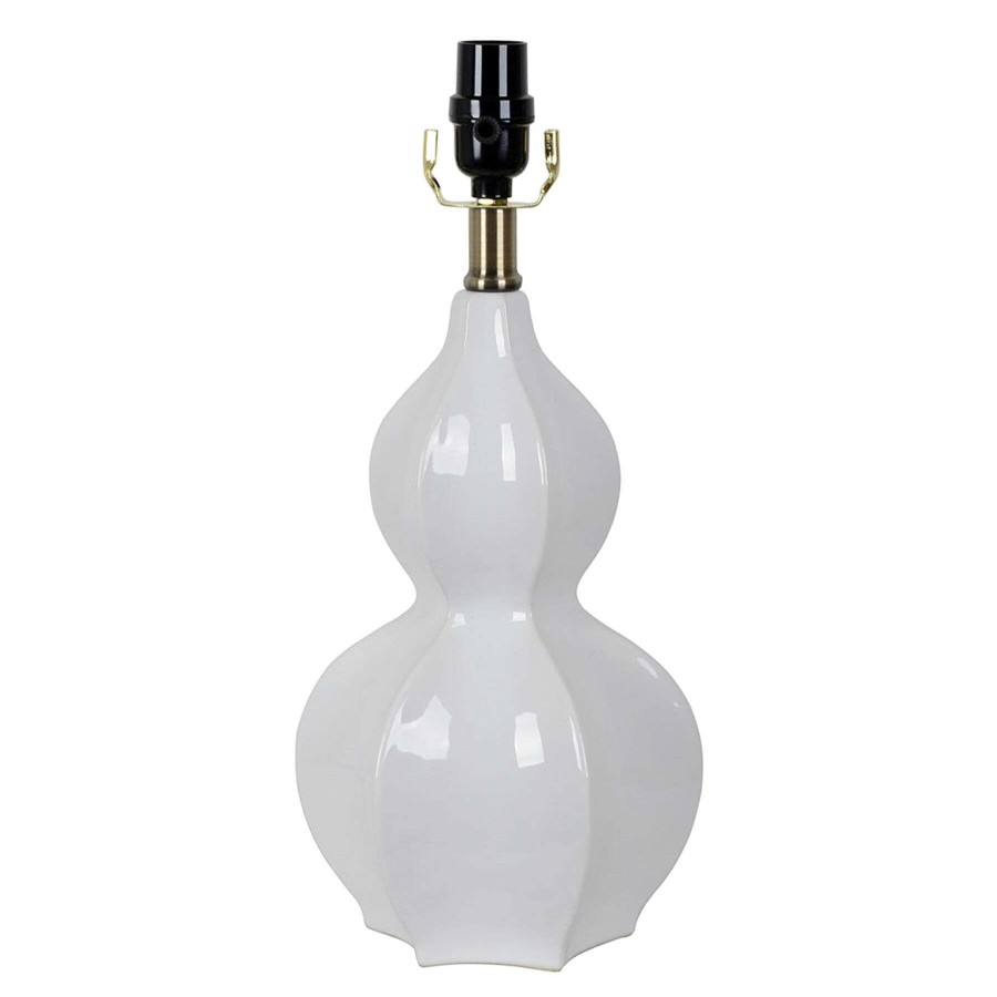 Home Accessories * | Grace Mitchell White Gourd Accent Lamp, 16 Shop