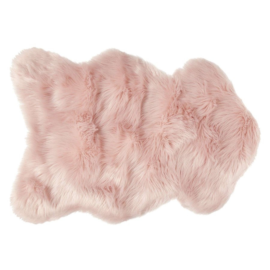 Rugs & Curtains * | Vale Blush Faux Fur Shaped Accent Rug, 2 3 Reduction In Price