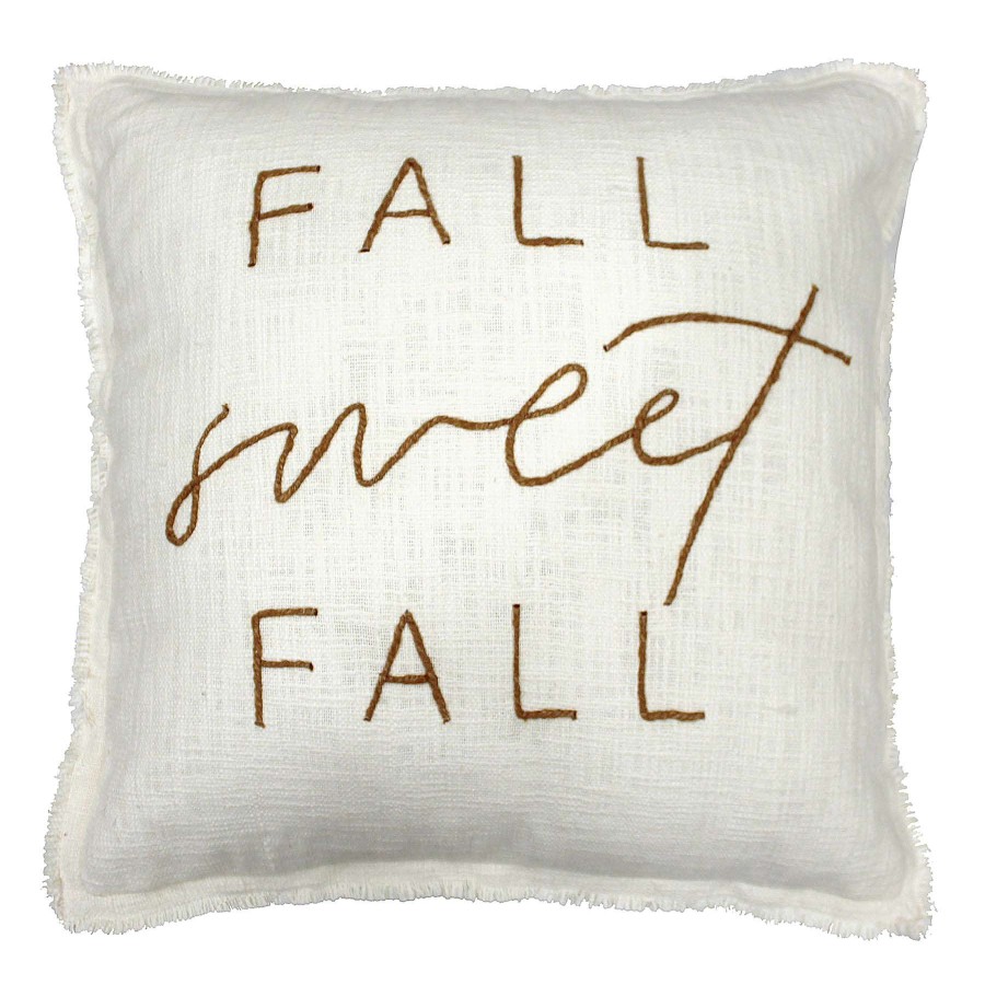 Home Accessories * | Honeybloom Fall Sweet Fall Embroidered Throw Pillow, 20 Outlet Sale