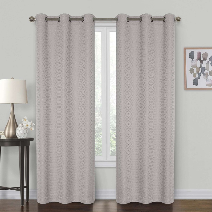 Rugs & Curtains * | Sullivan Silver Shrink Yarn Light Filtering Grommet Curtain Panel, 84 Premium Product