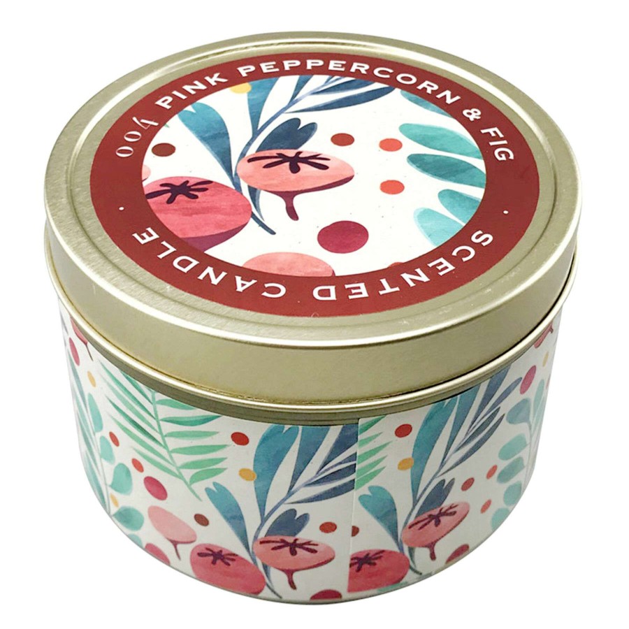 Home Accessories * | Pink Peppercorn & Fig Scented Tin Jar Candle, 9Oz Fantastic Model