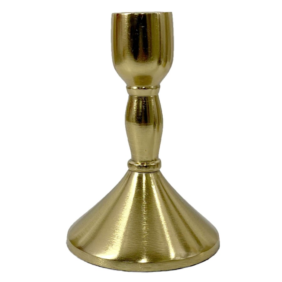 Home Accents * | Gold Candle Holder, 5 Discount Store