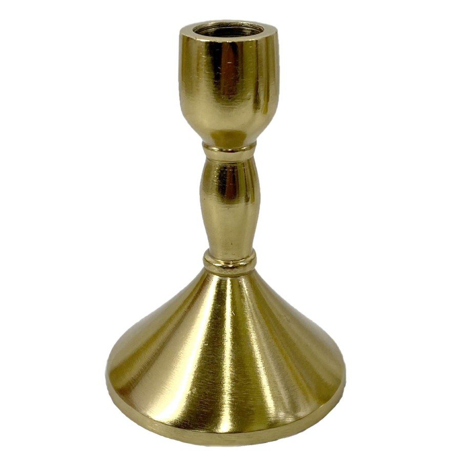 Home Accents * | Gold Candle Holder, 5 Discount Store