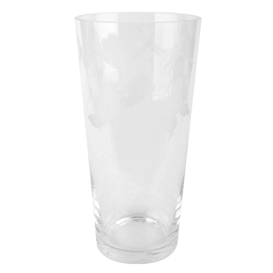 Home Accents * | Grace Mitchell Clear Etched Glass Vase, 10 Discount