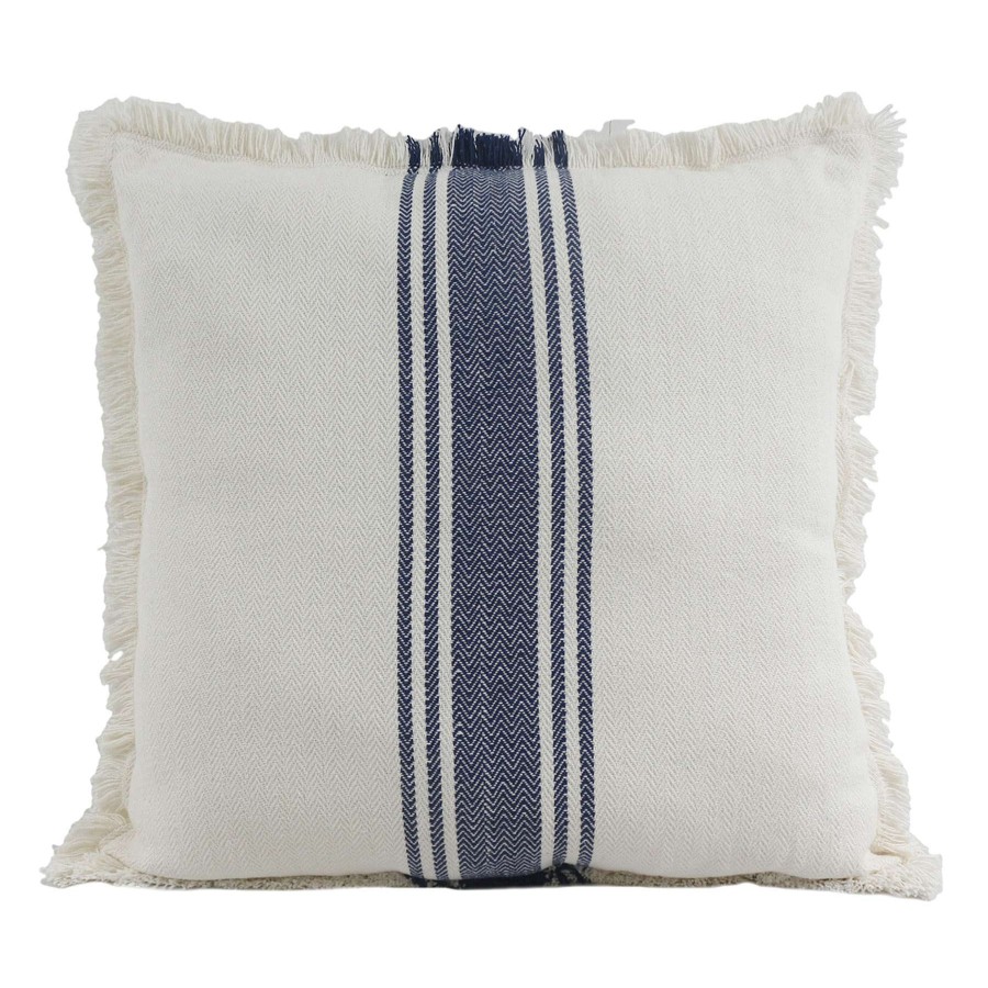 Home Accessories * | Center Stripe 27In Pillow Blue At Reduced Price