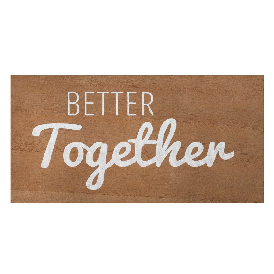 Home Accents * | Better Together Block Sign, 10 5 Fire Sale