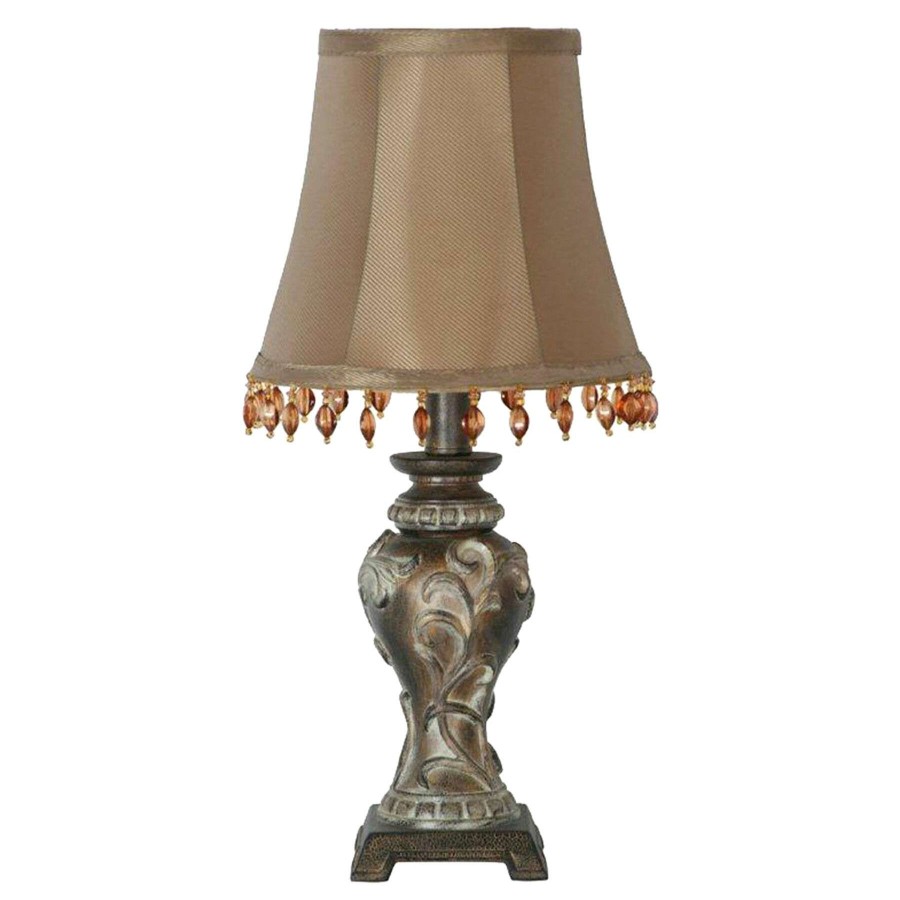 Home Accessories * | Silver Metal Accent Lamp With Shade, 14 New Collections