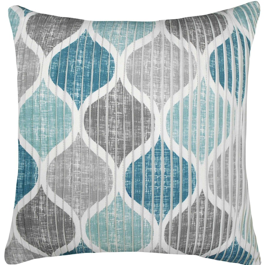 Home Accessories * | Hollis Turquoise Pleated Throw Pillow, 18 Exclusive Design