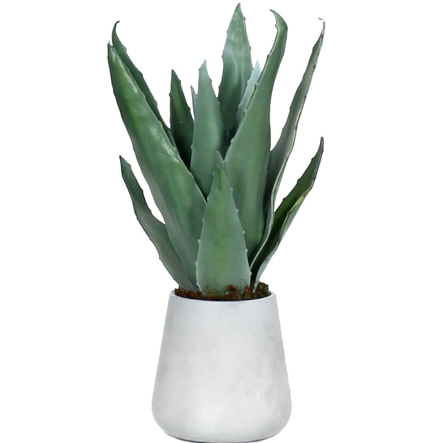 Home Accessories * | Plant Leaves With Cement Planter, 23 Outlet