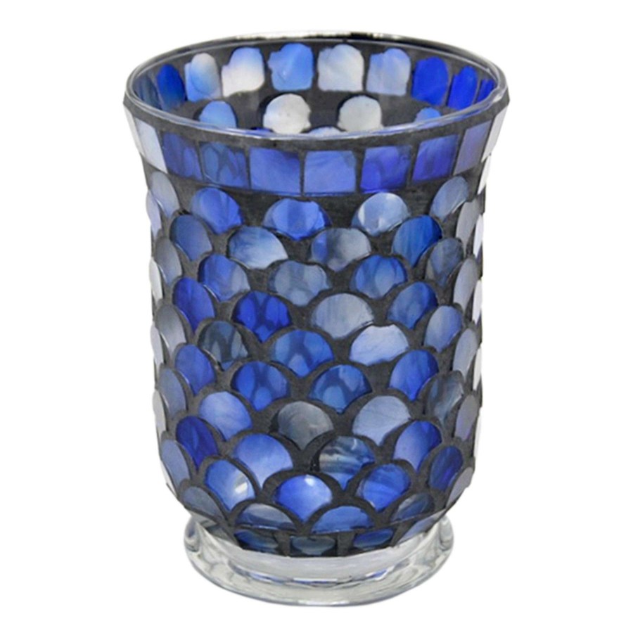 Home Accents * | Blue Mosaic Votive Holder, 6 At Low Price