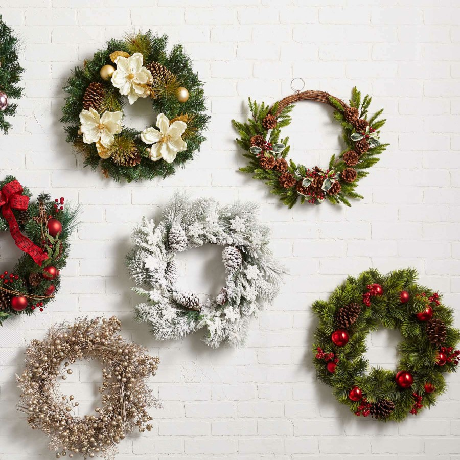 Home Accessories * | Pinecones & Berries Wreath, 19 Exactly Discount