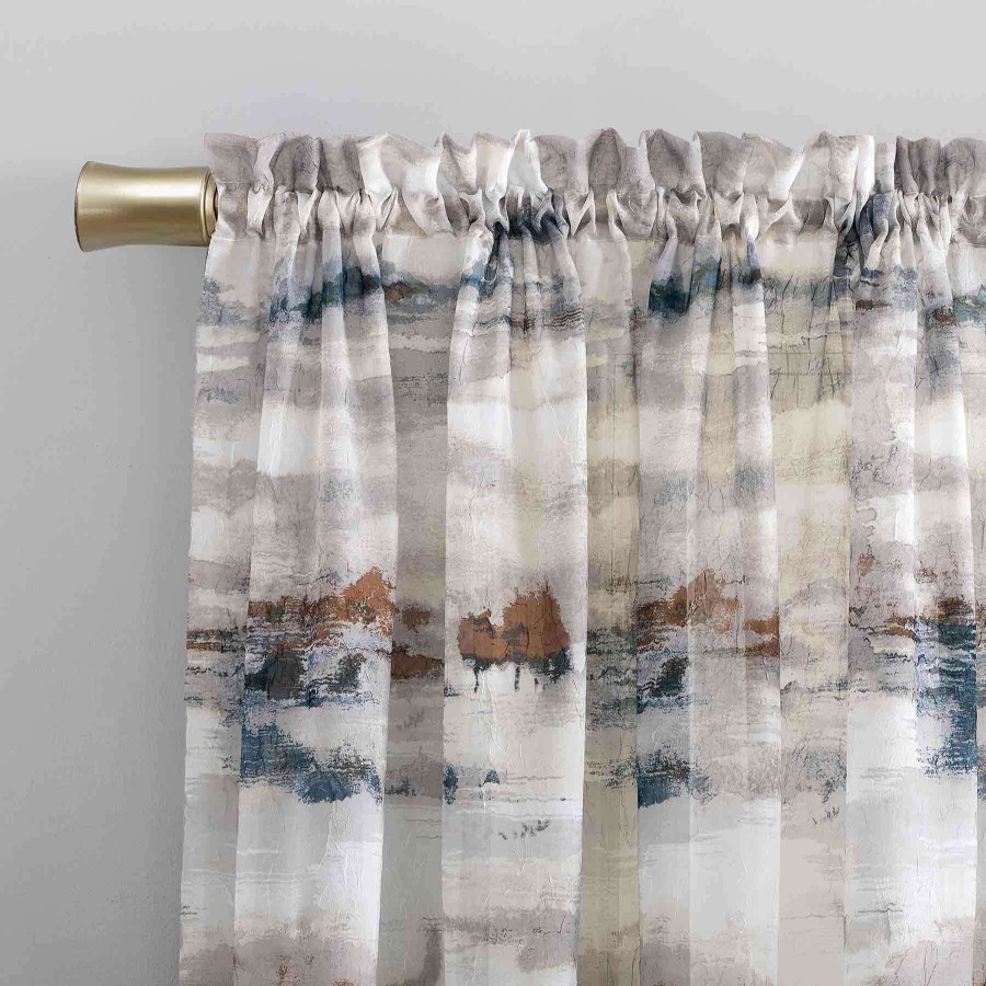 Rugs & Curtains * | Multicolor Nebula Printed Rod Pocket Sheer Curtain Panel, 84 Lower Prices