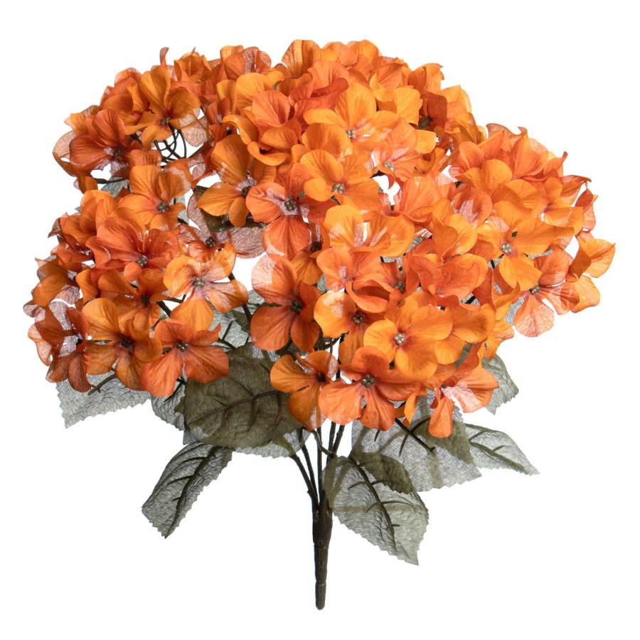 Home Accessories * | Orange Hydrangea Bush, 17 Shop