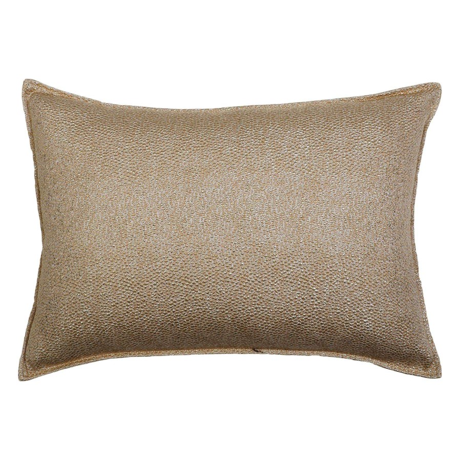 Home Accessories * | Gold Doral Metallic Jacquard Throw Pillow, 14 20 Premium Product