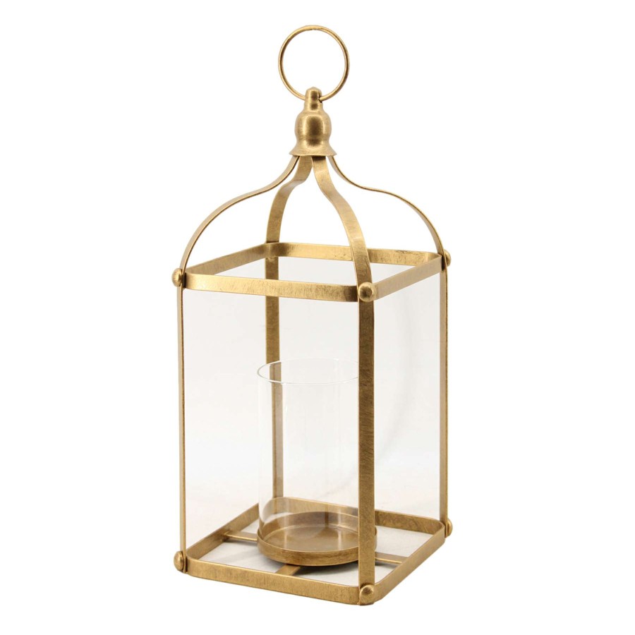 Home Accents * | Grace Mitchell Metallic Metal Lantern, 14 Shop