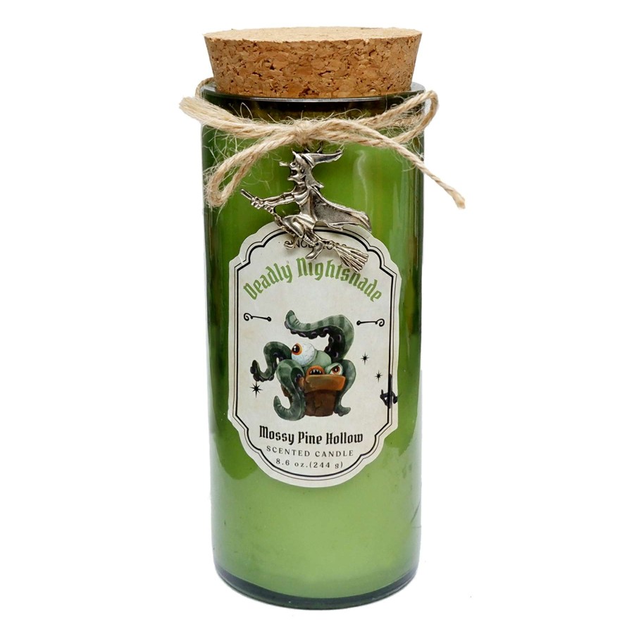 Home Accessories * | Mossy Pine Scented Green Potion Bottle Candle, 8.6Oz Exclusive Design