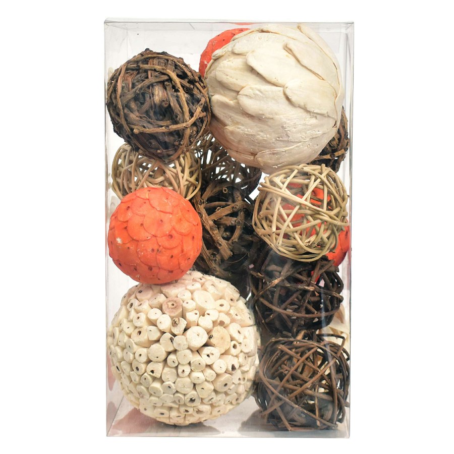 Home Accents * | 15-Piece Orange Natural Orb Mix Bag Premium Product