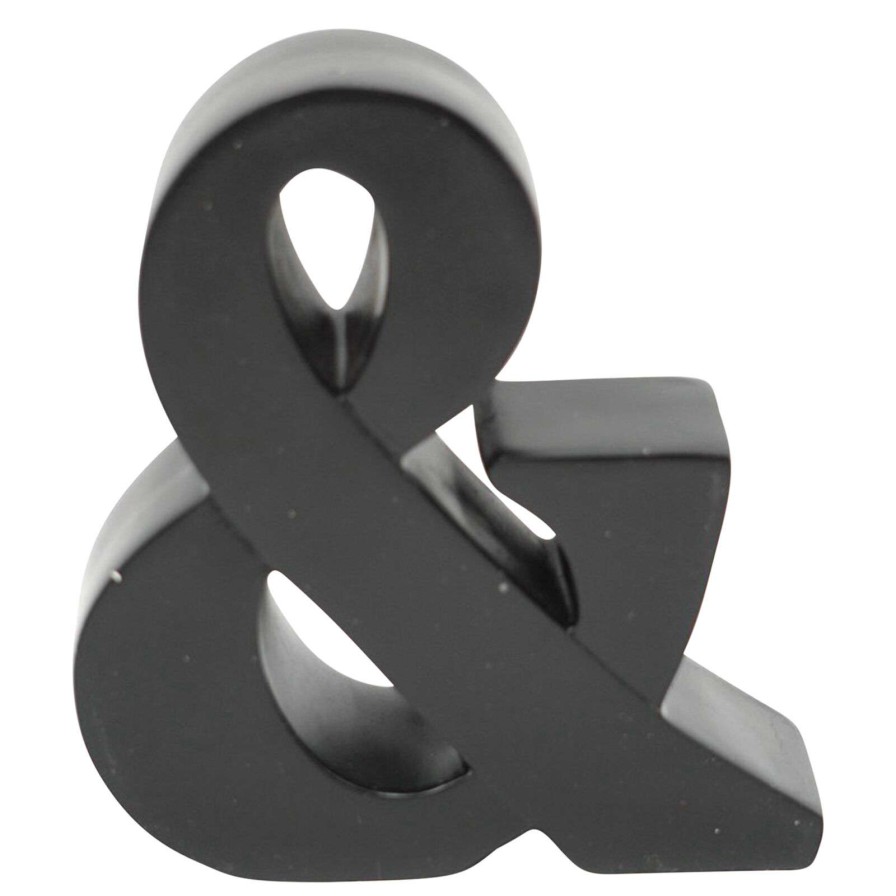 Home Accents * | 6In. Resin Black Ampersand Fantastic Model