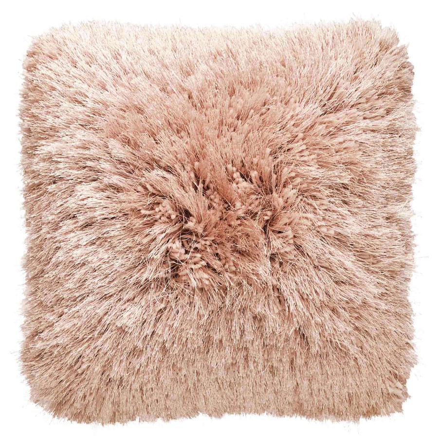 Home Accessories * | Grant Blush Pink & Silver Lurex Shag Throw Pillow, 24 Outlet Sale