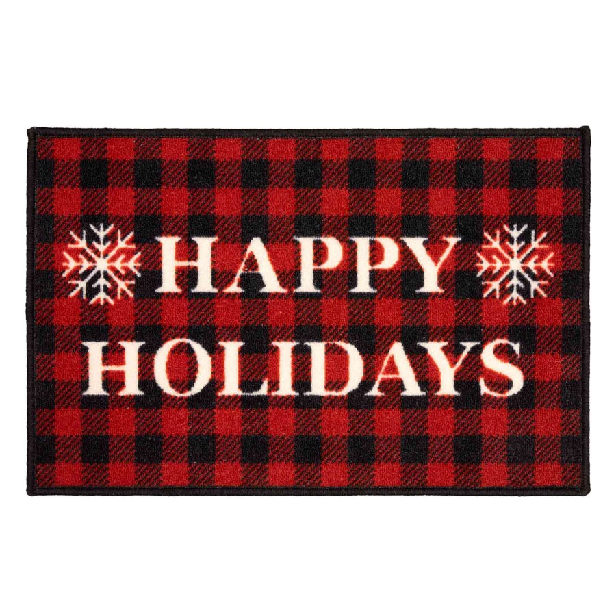 Rugs & Curtains * | Happy Holidays Buffalo Check Accent Rug, 17 27 Reduction In Price