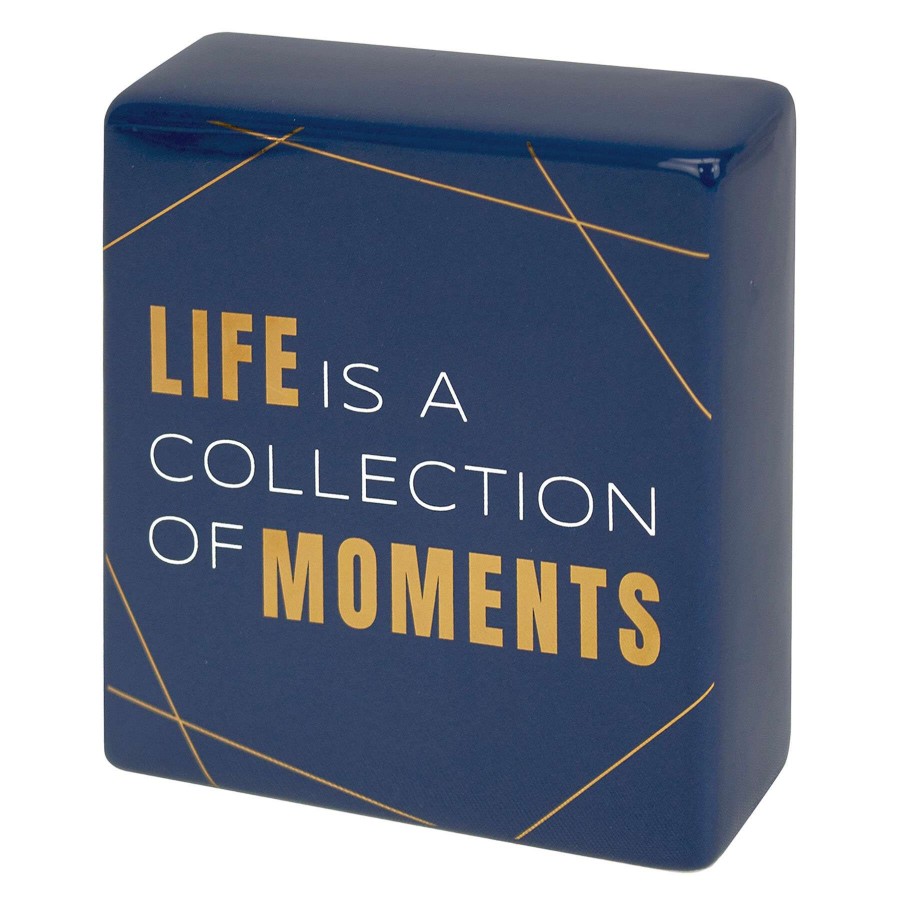 Home Accents * | Life Is A Collection Of Moments Ceramic Block Sign, 6 Quality Guarantee