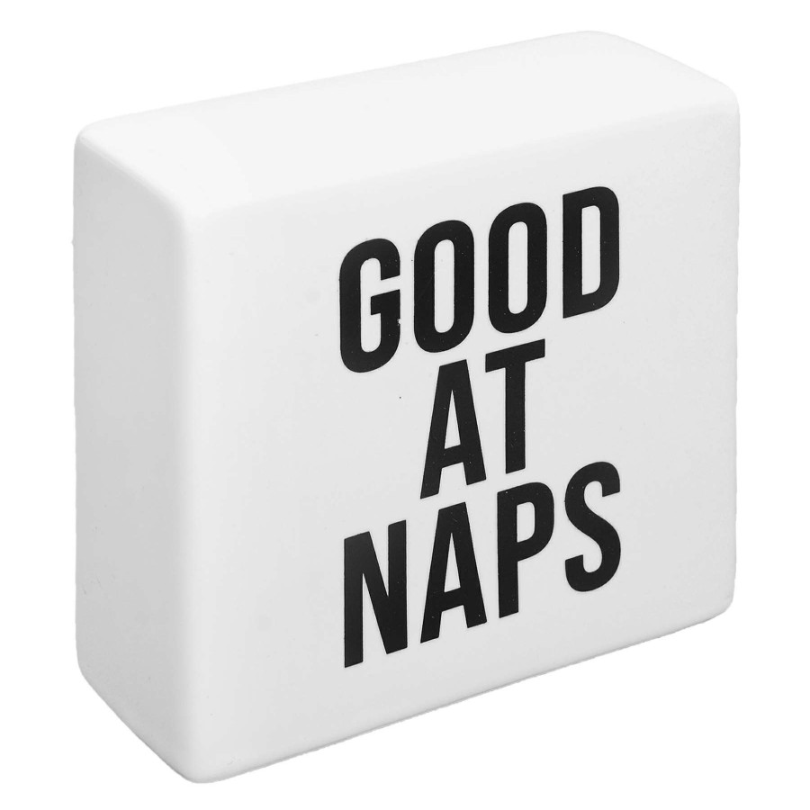 Home Accents * | Good At Naps Block Sign, 4 At Reduced Price