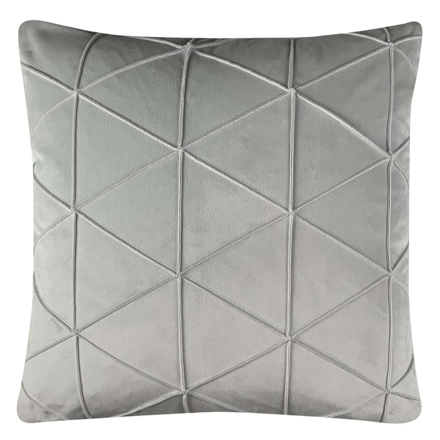 Home Accessories * | Laila Ali Grey Velvet Throw Pillow, 18 Exceptional Design