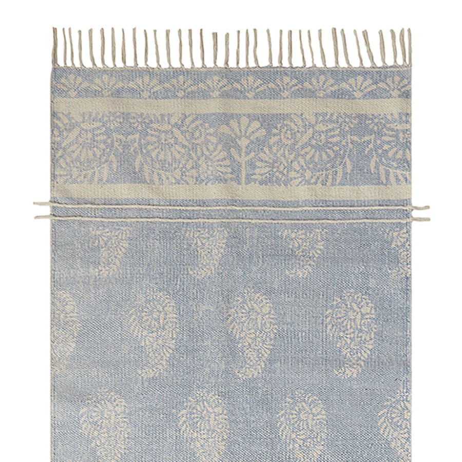 Rugs & Curtains * | (D555) Honeybloom Blue & Ivory Paisley Runner, 2 7 Outlet