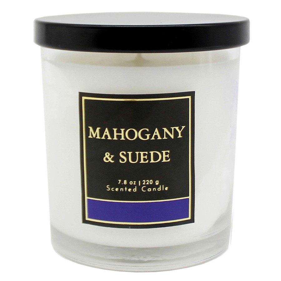 Home Accessories * | Mahogany Suede Scented Jar Candle, 7.8Oz Limited Edition