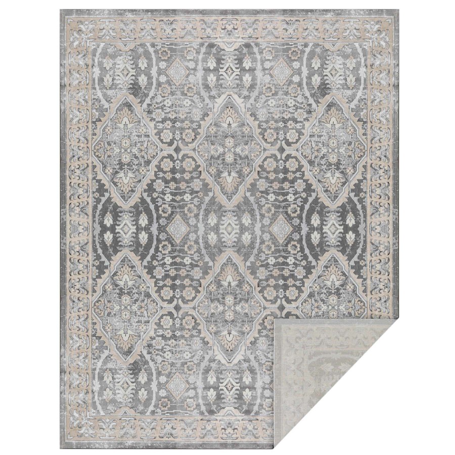 Rugs & Curtains * | (A451) Anastasia Polyester Silver, 2 7 Discount Store